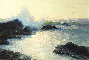 Crashing Sea, oil painting by Lionel Walden,, Lionel Walden